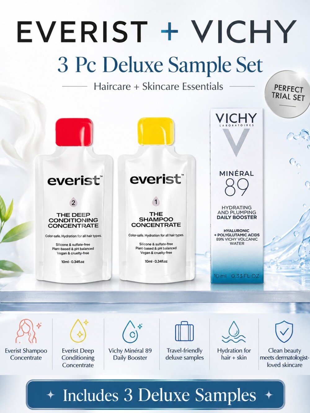 💙 everist Shampoo & Deep Conditioning Concentrates Vichy Mineral 89 Booster